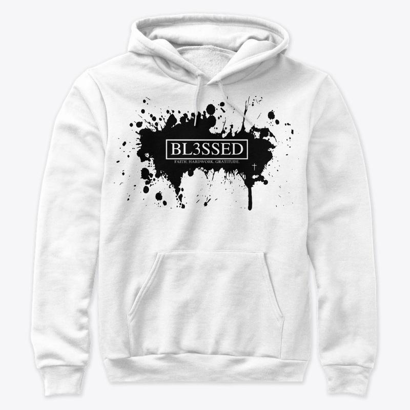 BL3SSED Black Splatter Hoodie